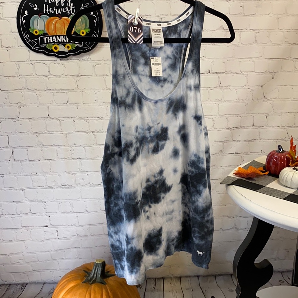 PINK Victoria’s Secret tie-dye razorback tank top